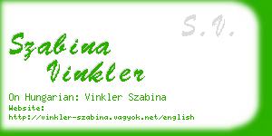 szabina vinkler business card